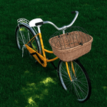 vidaXL Cestino Anteriore Bici con Copertura 50x45x35cm Salice Naturale