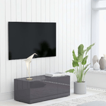 vidaXL Mobile TV Grigio Lucido 80x34x30 cm in Truciolato