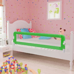 vidaXL Sponde Letto di Sicurezza Bambini Verde 120x42cm Poliestere