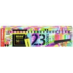 STABILO Evidenziatore - BOSS ORIGINAL Desk-Set 50 Years Edition - 23 Colori assortiti 9 Neon + 14 Pastel