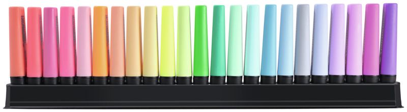 STABILO-Evidenziatore---BOSS-ORIGINAL-Desk-Set-50-Years-Edition---23-Colori-assortiti-9-Neon---14-Pastel