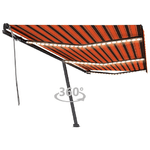 vidaXL Tenda da Sole Retrattile Manuale LED 600x350 cm Arancio Marrone