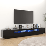 vidaXL Mobile Porta TV con Luci LED Nero 260x35x40 cm