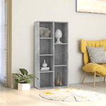 vidaXL Libreria Grigio Cemento 50x25x106 cm in Truciolato