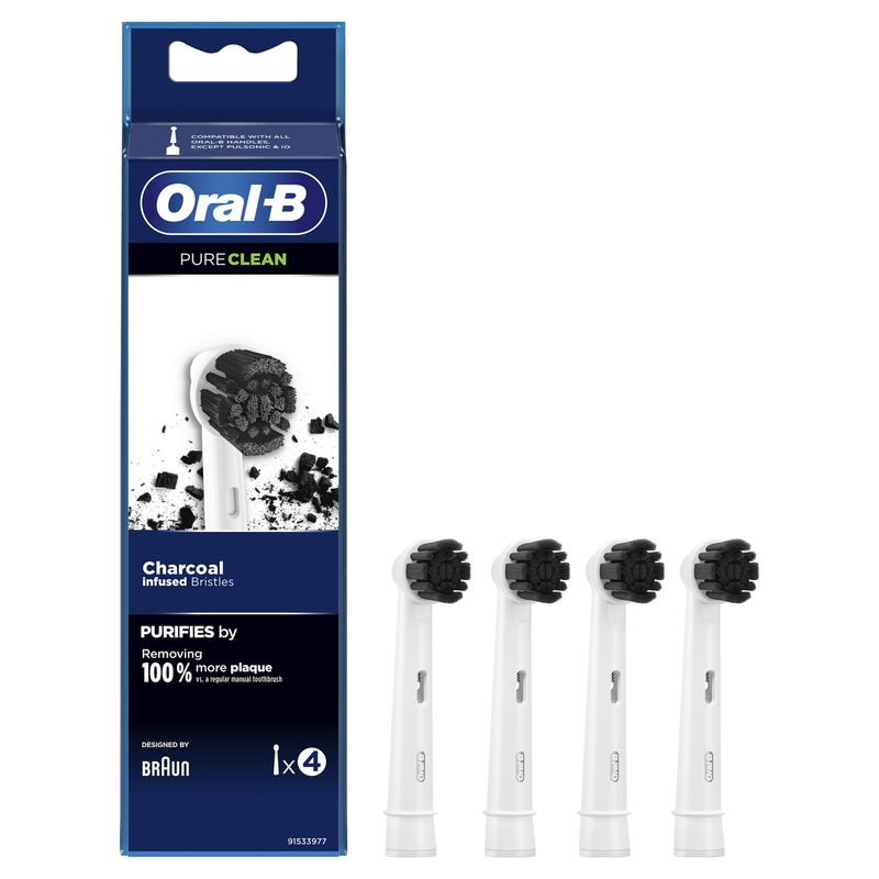 Oral-B-Precision-Clean-Testina-Di-Ricambio-per-Spazzolino-Pure-Clean-Carbone.-Confezione-Da-4