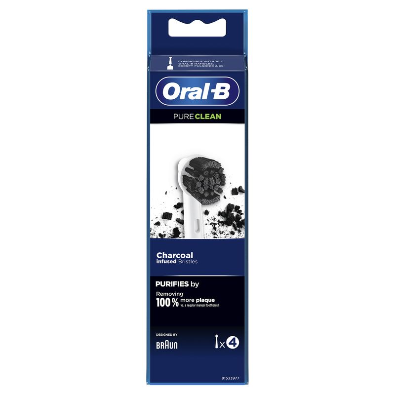 Oral-B-Precision-Clean-Testina-Di-Ricambio-per-Spazzolino-Pure-Clean-Carbone.-Confezione-Da-4