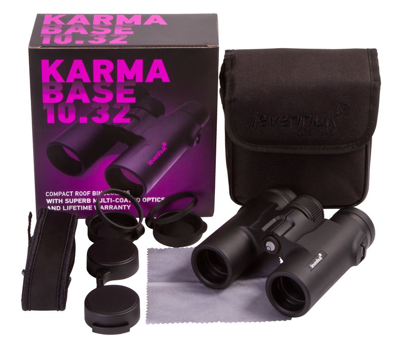 Levenhuk-Karma-BASE-10x32-binocolo-A-tetto-Nero