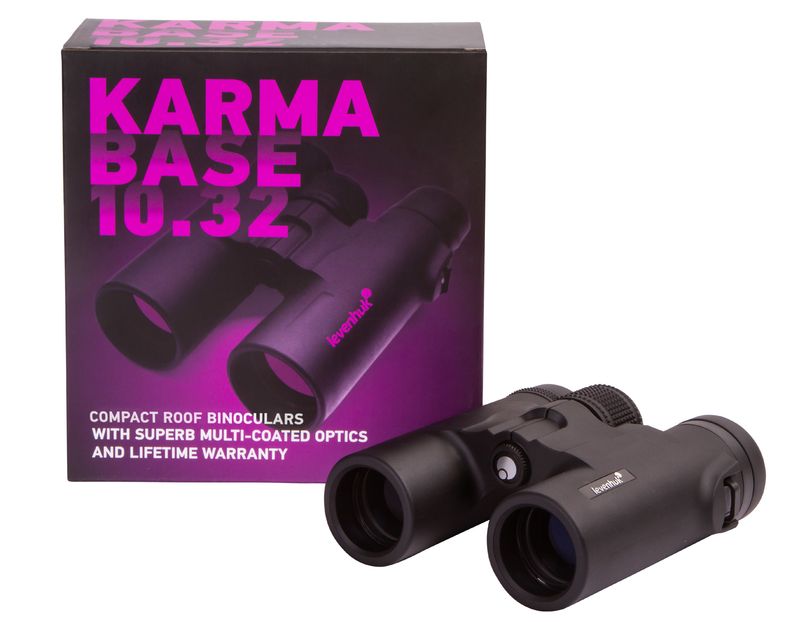 Levenhuk-Karma-BASE-10x32-binocolo-A-tetto-Nero