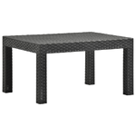 vidaXL Tavolo da Giardino Antracite 58x58x41 cm in Rattan PP