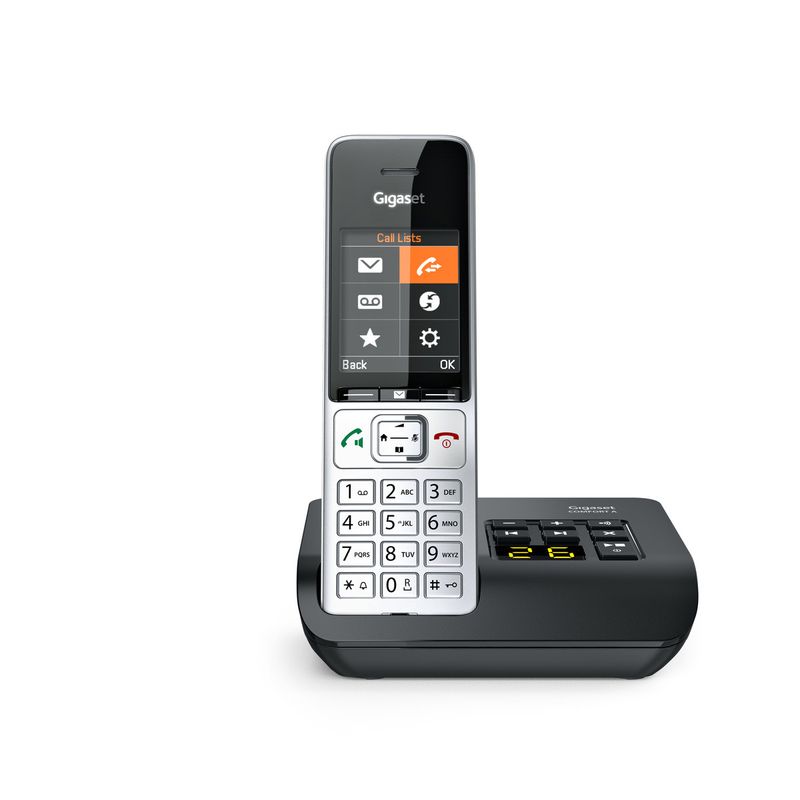 Gigaset-COMFORT-500A-Telefono-analogico-DECT-Identificatore-di-chiamata-Nero-Argento