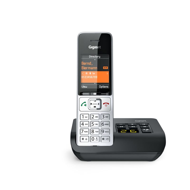 Gigaset-COMFORT-500A-Telefono-analogico-DECT-Identificatore-di-chiamata-Nero-Argento