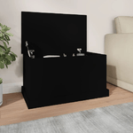 vidaXL Contenitore Portaoggetti Nero 70x40x38 cm Legno ingegnerizzato