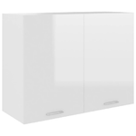 vidaXL Armadio Sospeso Bianco Lucido 80x31x60 cm in Truciolato