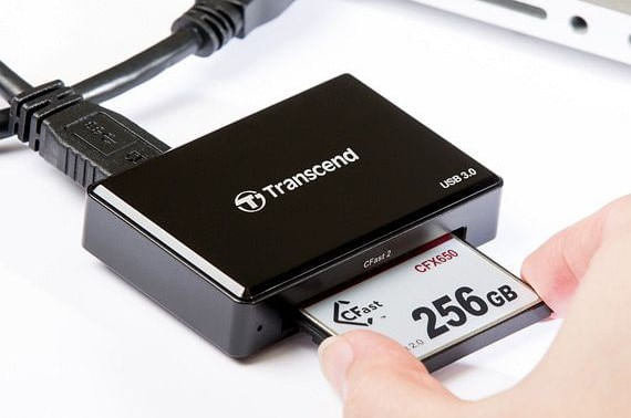 Transcend-CFast-2.0-USB3.0-lettore-di-schede-USB-3.2-Gen-1--3.1-Gen-1--Nero