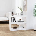 vidaXL Libreria/Divisorio Bianco 80x30x71,5 cm Legno Massello di Pino