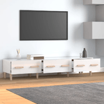 Mobile Porta TV Bianco Lucido 150x34,5x30 cm Legno ingegnerizzato