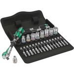 Wera 8100 SA 9 Kit con Cricchetto Zyklop Speed Attacco da 1-4'' in Pollici 28 Pezzi