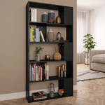 vidaXL Libreria/Divisorio Nero 80x24x159 cm in Truciolato