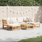 vidaXL Set Salotto da Giardino 7 pz con Cuscini Legno Massello Acacia