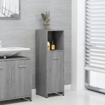 Armadietto Bagno Grigio Sonoma 30x30x95 cm in Legno Ingegnerizzato