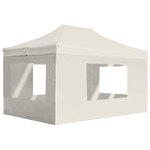 vidaXL Gazebo Professionale Pieghevole Pareti Alluminio 4,5x3m Crema