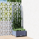 Fioriera da Giardino e Graticcio Grigio Scuro 40x40x121,5 cm PP