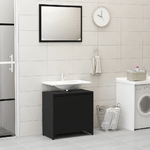 Set Mobili da Bagno Nero in Truciolato