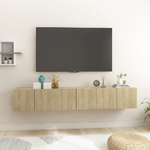 vidaXL Mobili Porta TV Sospesi 3 pz Rovere Sonoma 60x30x30 cm