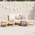 vidaXL Set Salotto da Giardino 4pz con Cuscini Legno Massello Acacia