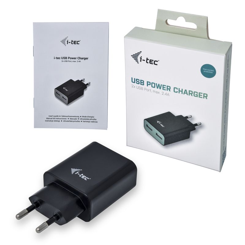 i-tec-CHARGER2A4B-Caricabatterie-per-dispositivi-mobili-Telefono-cellulare-Nero-AC-Interno