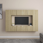 vidaXL Set Porta TV 8 pz Rovere Sonoma in Truciolato