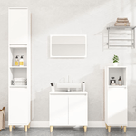 vidaXL Set Mobili da Bagno 3 pz Bianco in Legno Ingegnerizzato