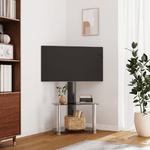 vidaXL Supporto TV Angolare 2 Livelli per 32-70 Pollici Nero e Argento