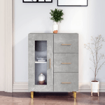 vidaXL Credenza Grigio Cemento 69,5x34x90 cm in Legno ingegnerizzato