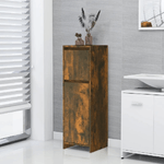 Armadietto Bagno Rovere Fumo 30x30x95 cm in Legno Ingegnerizzato