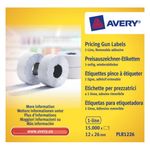 Avery PLR1226 etichetta autoadesiva Etichetta con prezzo Bianco 15000 pz