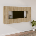 Set Mobili Porta TV 8pz Rovere Sonoma in Legno Ingegnerizzato