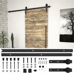 vidaXL Kit di Binari per Porte Scorrevoli 183 cm Acciaio Nero