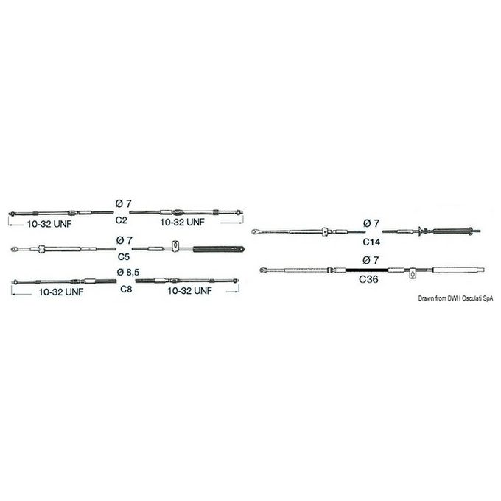 Ultraflex Cavo telecomando C2 da 6''