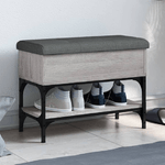 vidaXL Panca Porta Scarpe Grigio Sonoma 62x32x45 cm Legno ingegnerizzato