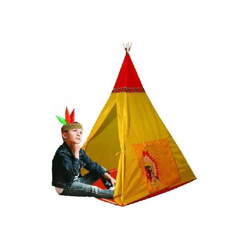 Tenda giocattolo Mandelli HAPPY SUN Indiani Basic, modello 705500651, colore Giallo, per giochi immaginativi