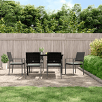 vidaXL Sedie da Giardino con Cuscini 6pz Nere 54x62,5x89 cm Polyrattan