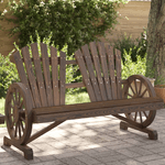 vidaXL Sedia da Giardino Adirondack 2 Posti in Legno Massello di Abete