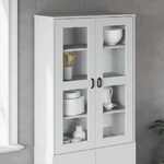 vidaXL Piano per Credenza VIKEN Bianco in Legno Massello di Pino