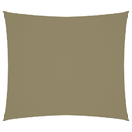 vidaXL Parasole a Vela Oxford Rettangolare 2,5x3 m Beige