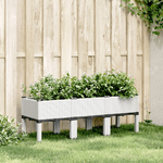 vidaXL Fioriera da Giardino con Gambe Bianco 120x40x42 cm in PP