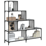 vidaXL Libreria 4 Ripiani Grigio Sonoma 139x33,5x149 Legno Multistrato