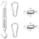 vidaXL Kit di Fissaggio Vela Parasole 5 pz in Acciaio Inossidabile