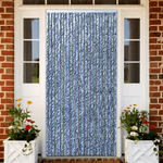 VidaXL Zanzariera Blu Bianco e Argento  90x220 cm Ciniglia