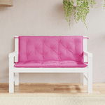 vidaXL Cuscini per Panca da Giardino 2 pz Rosa 120x50x7 cm in Tessuto